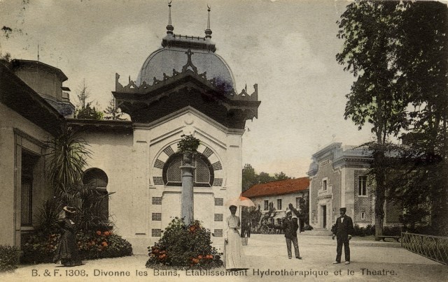 Etablissement hydrothérapique et le théâtre colorisé
