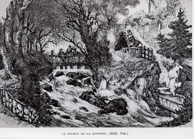 Gravure - La source de la Divonne