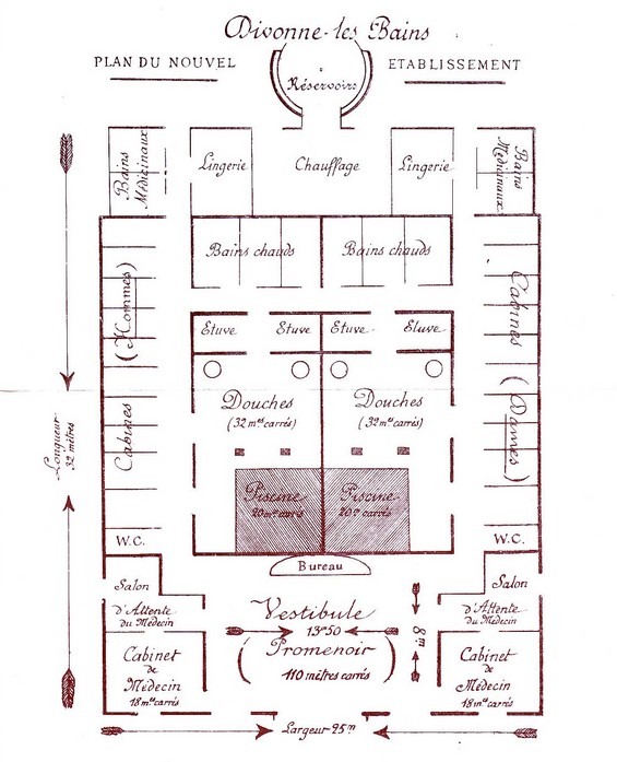 Plan de l'établissement par le dr E. Vidart