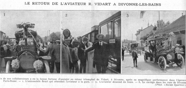 René Vidart descend du train 11 juin 1911
