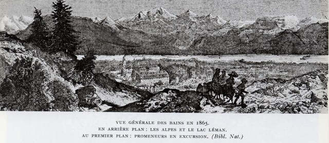 Vue générale des bains en 1865
