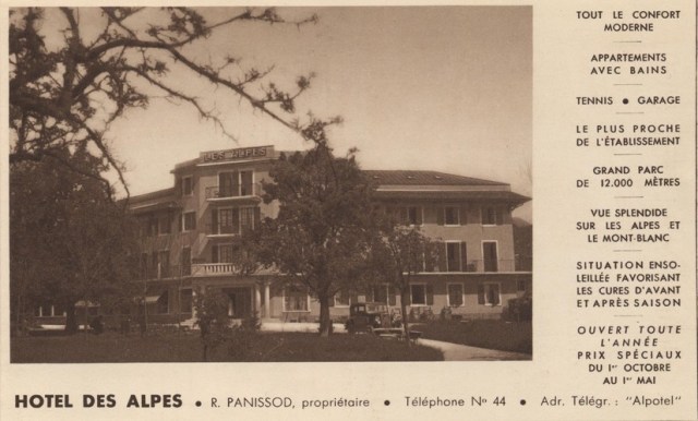 Hôtel des Alpes R. Panissod propriétaire