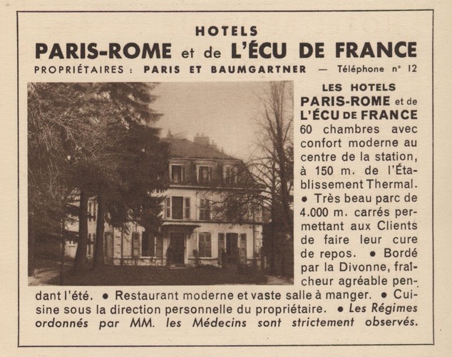 Hôtels Paris-Rome et l'Ecu de France