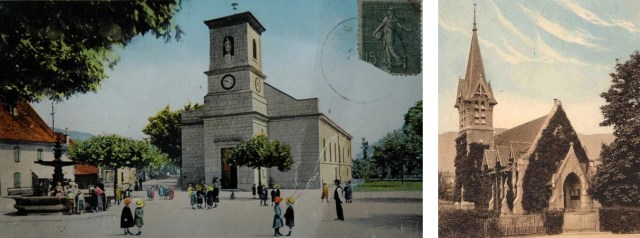 L'église et le temple de Divonne