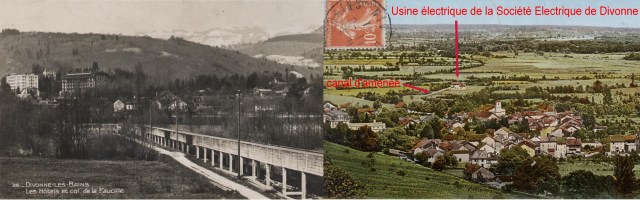 Canal en béton de la Société d'Electricité de Divonne